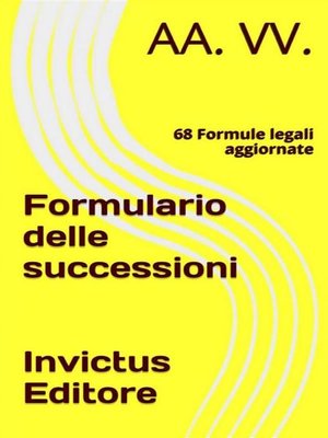 cover image of Formulario delle successioni
